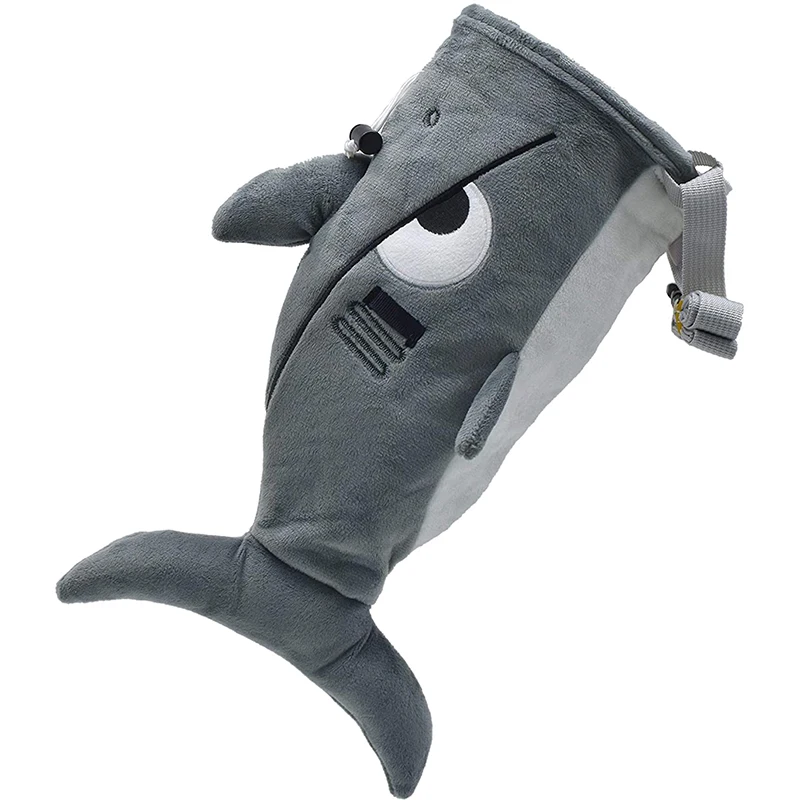 Free Sample Cartoon Whale Shark Doll Plush Rock Climbing Chalk Bag