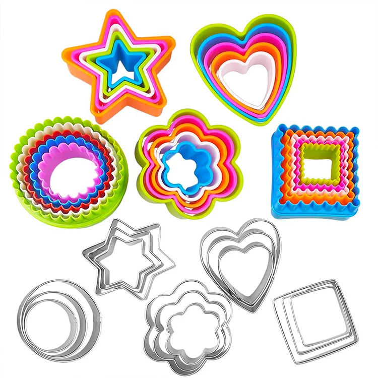 

Custom Cake star heart round plastic biscuit shape cutters, Customized color