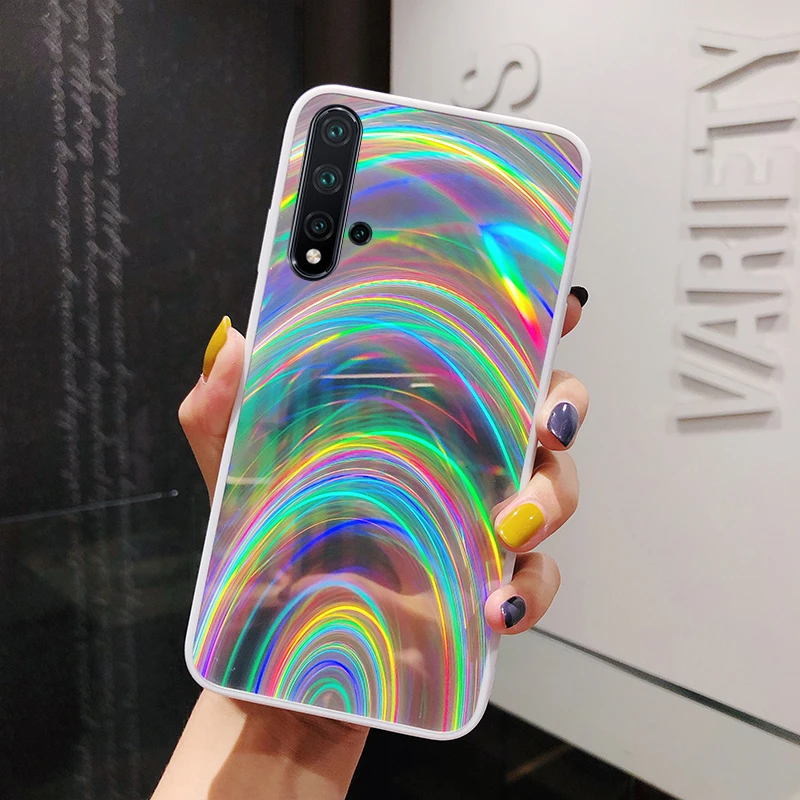 

Glitter Rainbow Case For Huawei P30 P20 Mate 20 Pro PSmart Plus Honor 20i 10i 10 Lite 8X 8A 8S Y9 Y5 Y6 Y7 Prime 2019 Soft Cover