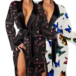silk robes sexy femmes robe lingerie night dress f