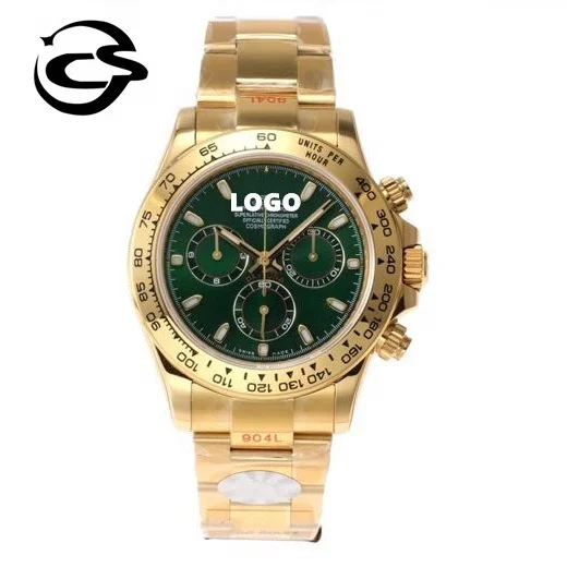 

Diver luxury mechanical watch NoobF thickness 13mm 904L steel ETA 7750 Timing movement 116508 Rollexables green brand watch