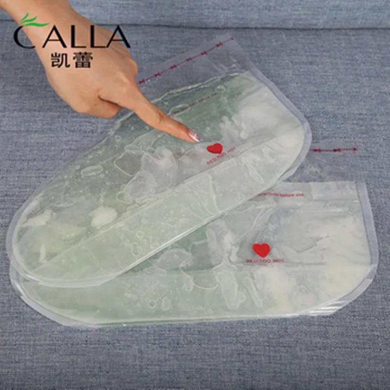 

Hot Sale Transparent Disposable Product Moisturizing Nursing Paraffin Wax Foot Sock