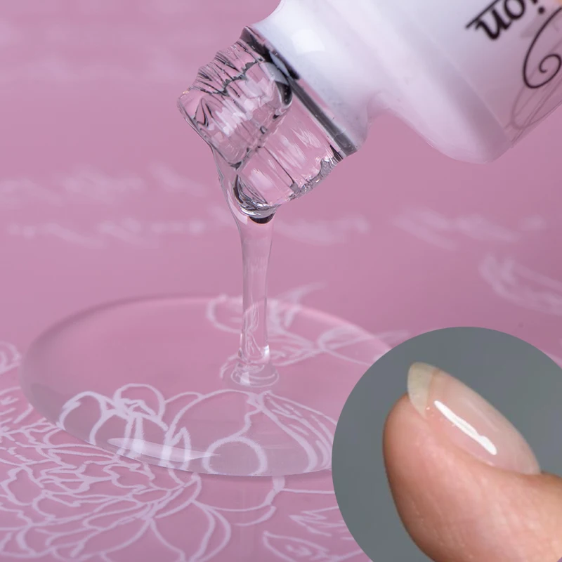 

Free Sample 10 ml Self Leveling Gel Base Top Coat Hard Nail Strengthener Treatment Repair Nail Polish, 6 colors