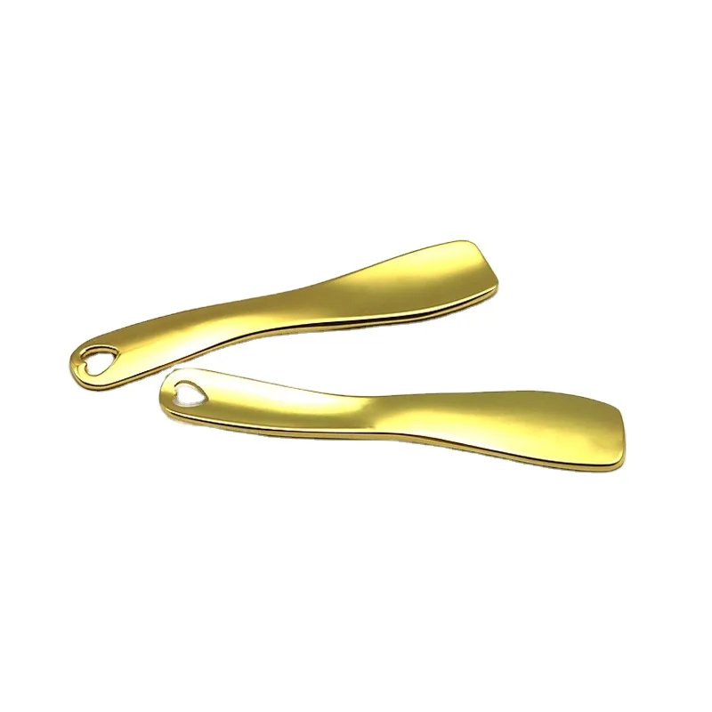 

Factory Direct Sales Gold cream spoon metal eye cream spatula