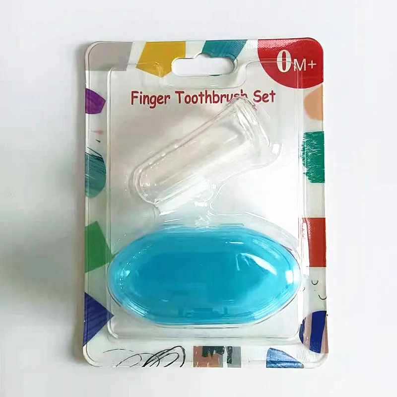 

Hot sale baby BPA free silicone finger toothbrush training teeth brush, Blue white pink
