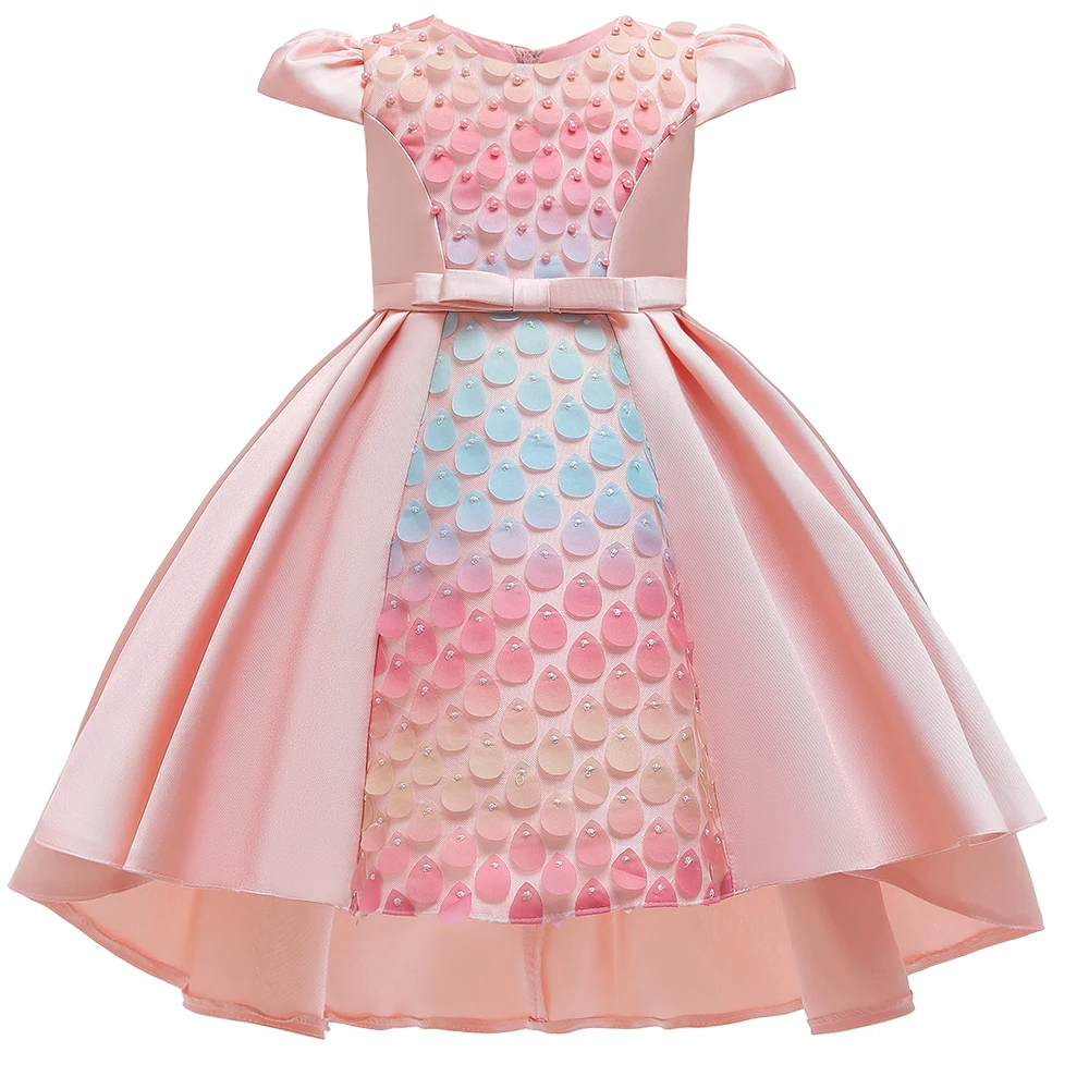 

Online Wholesale Mermaid Color Girls Dresses Children Clothes Wedding Party Dress T5186