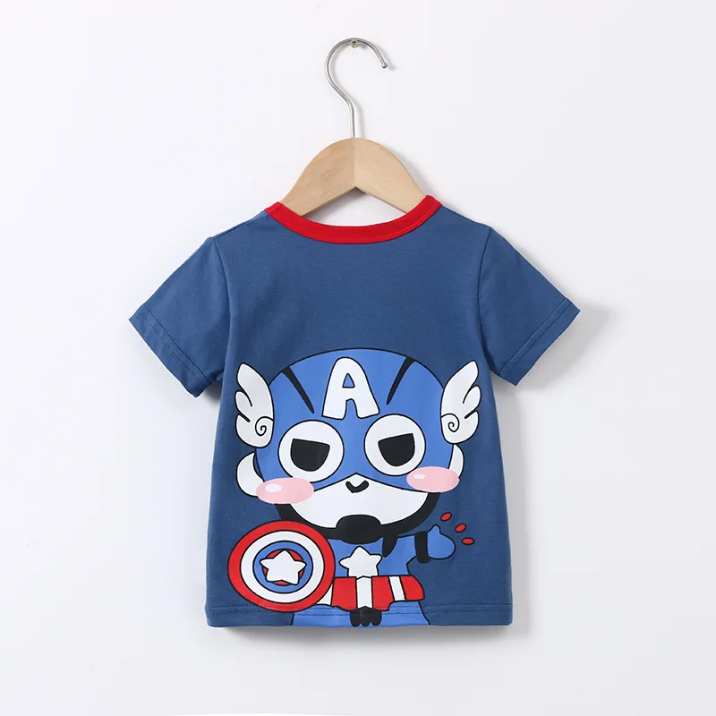 

wholesale children cotton cartoon super hero cute baby summer T-shirts kids fashion T-shirts