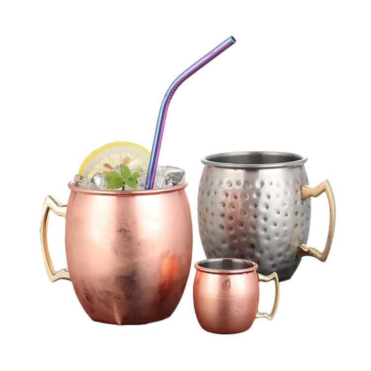 

Fashion Unbreakable Hammered Moscow Mule Cooper Cups Tins Mugs for beer