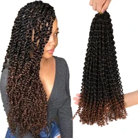 

Passion twist freetress hair of expression synthetic black brown bug crochet hair extension