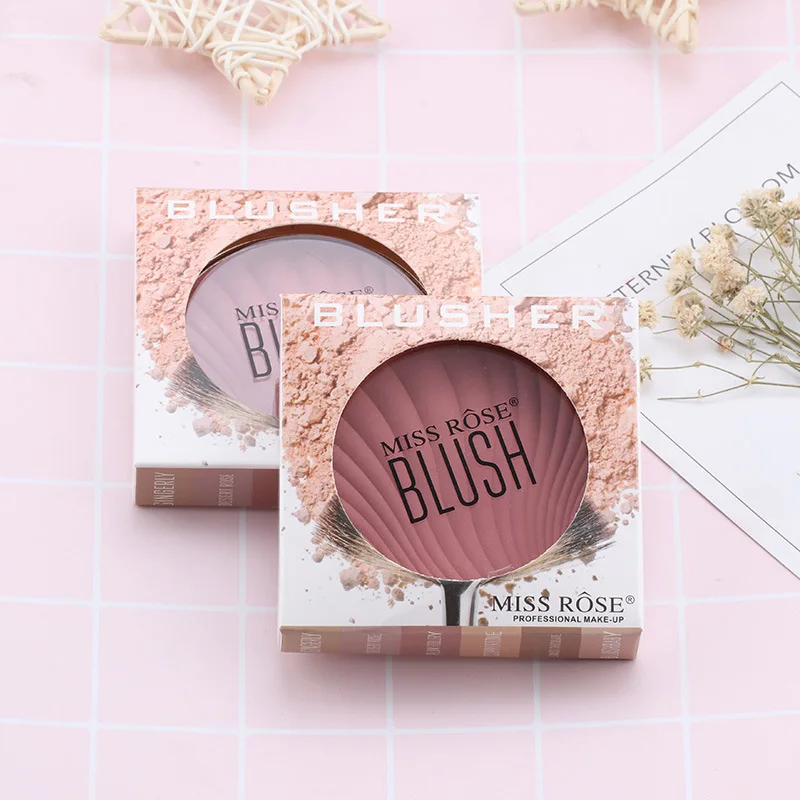 

MISS ROSE 7004-070N 6 colors single color matte blush fine powder easy makeup natural luster long lasting blush wholesale