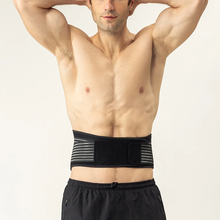 

Maiket Waist Trimmer Belt Slimming Body Sweat Weight Loss Waist Trainer Adjustable Waist Back Brace Exercise Lumbar Support for, Black