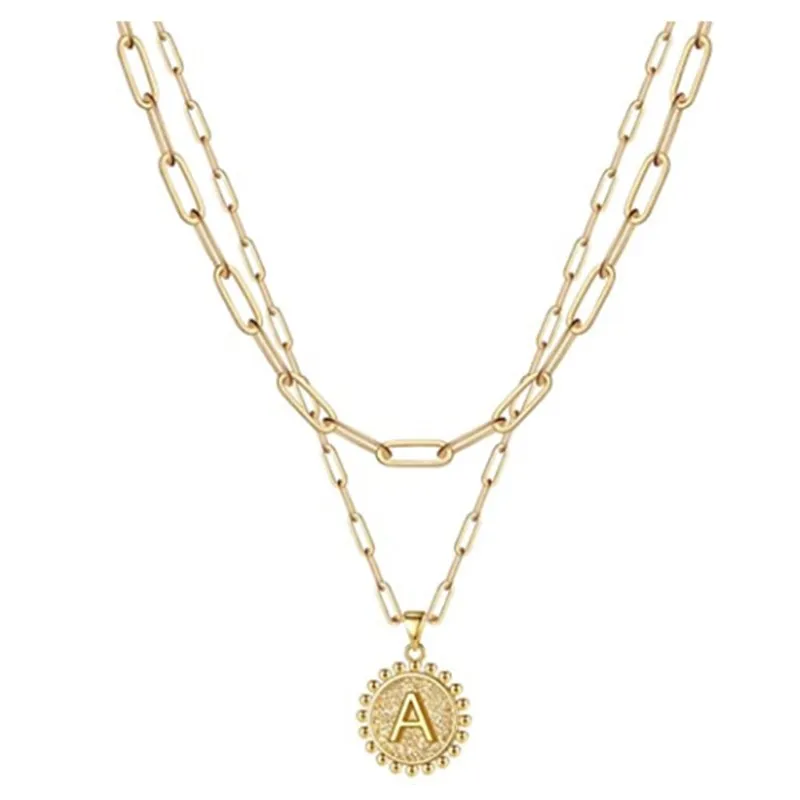 

2021 English letter pendant necklace Hot Sale High Quality Brass Meaningful Gift Necklace, Picture