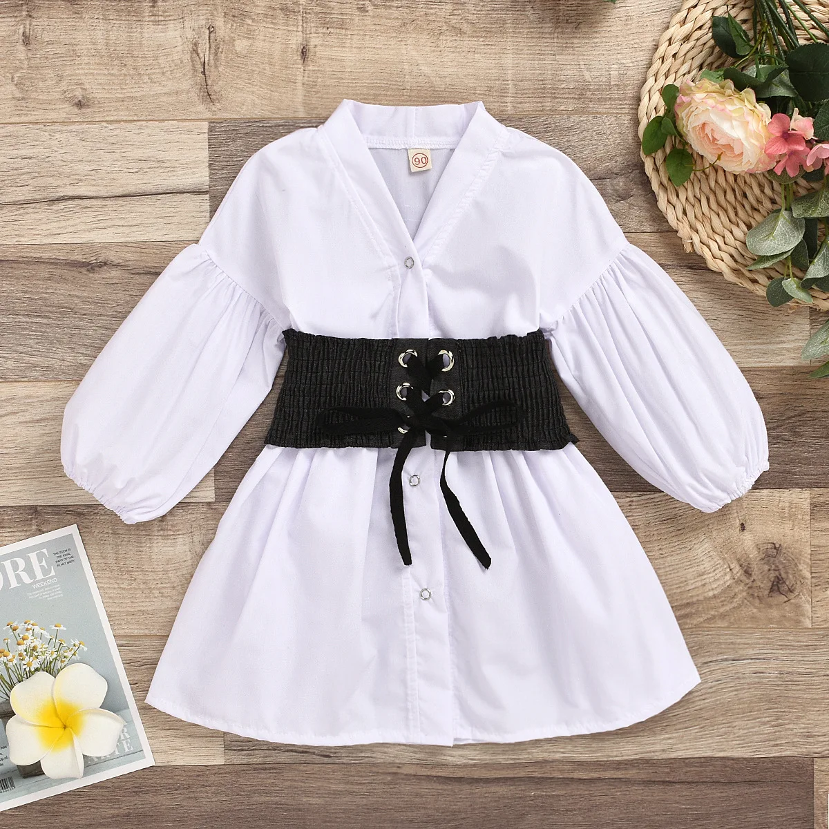 

2021 Autumn baby blouse dress girls shirt dress kids fashion dress Children street wear 2 to 7 yrs in hot selling, Picture shows