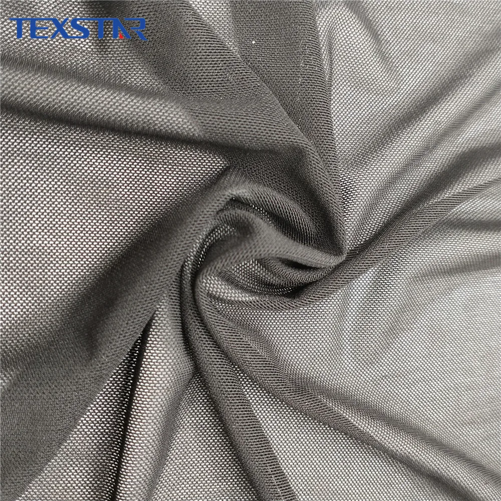 Nylon Spandex Power Mesh Fabric 4 Way Stretch Mesh Fabric For Lining
