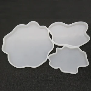 Image of S306 crystal agate geode coaster silicone mold for resin DIY