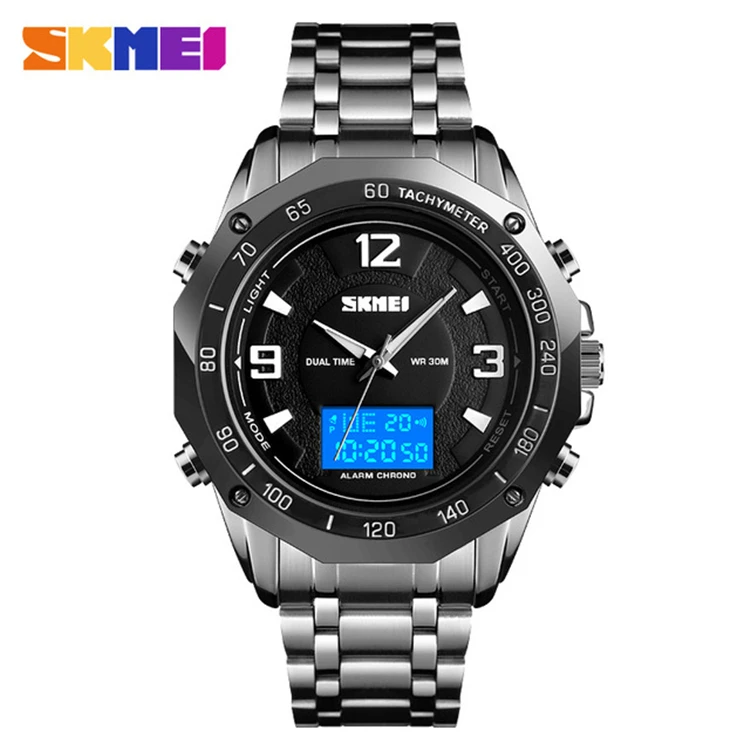 

SKMEI 1504 Fashion Sport Watch Men Digital Watches Dual Display Quartz Wristwatches Waterproof Luminous 2 Time Relogio Masculino