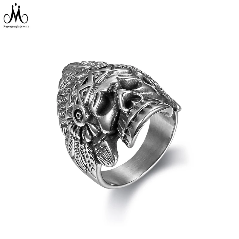 

Newest 316L Stainless Steel Skull Ring Punk Jewelry For Men Ring, Silver