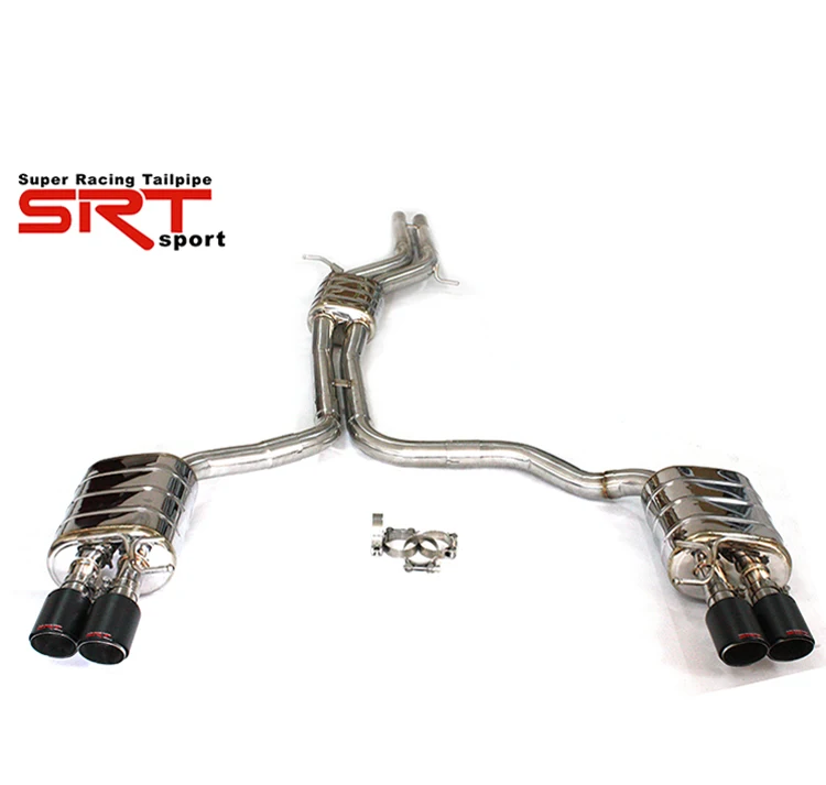 

For Audi A6 exhaust 1.8T/2.0T/3.0T/2.5L catback exhaust C6 C7 exhaust with valve, Like the picture
