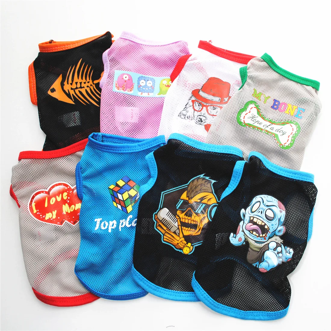 

Wholesale factory price summer OEM cool thin breathable pet T-shirt dog vest