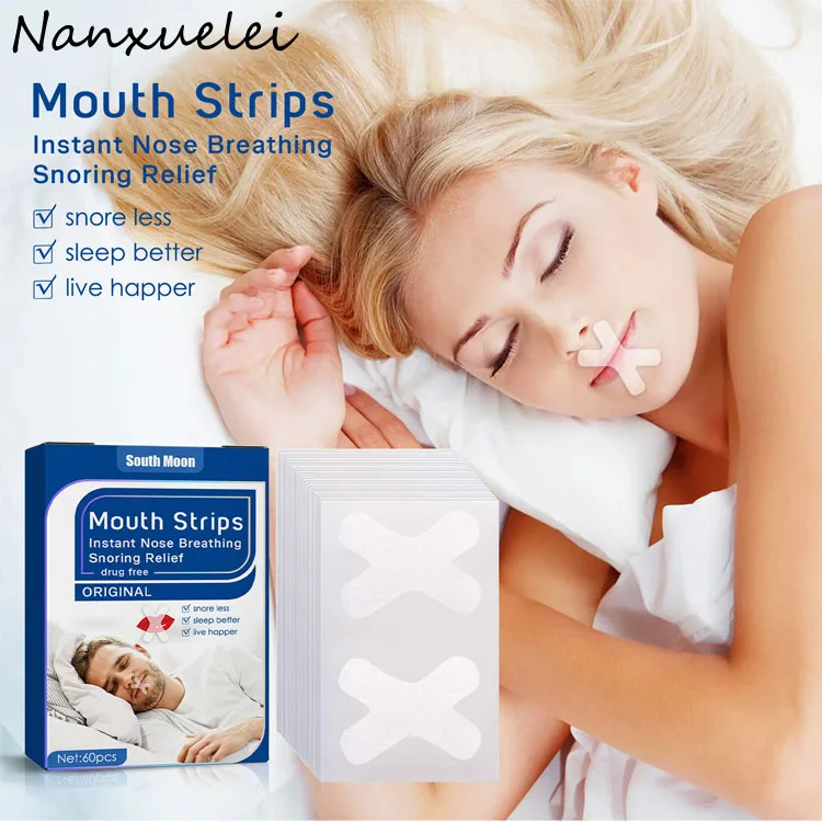 

Private Label 60 Pcs Nose Strips Anti Snoring Relieve Rhinitis Better Breathe Good Sleep Disposable High Effective Nasal Patch