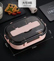 

Leak proof 304 stainless steel potluck 2/ 3 / 4 / 5 compartment children bento kids school lunchbox