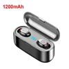 F9 TWS Wireless Bluetooth 5.0 Earphones Battery LED Display With 2000mAh Power Bank Touch Control IPX7 Waterproof In-Ear Headset