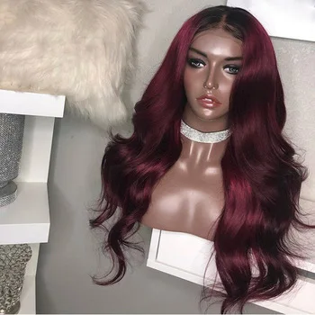 

Wholesale Real Natural Body Wave Middle Part Human Hair Wigs Long Hair Line 13x6 Lace Frontal Wigs For Black Women