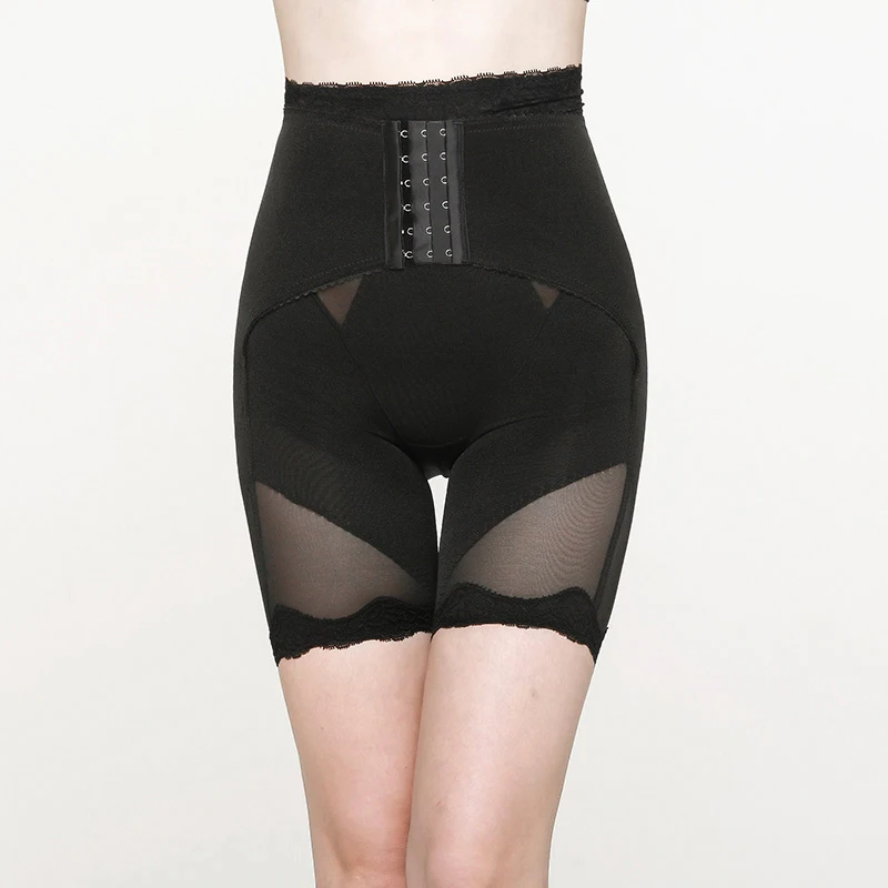 

Women High Waist Tummy Control Corset Mesh Sheer Lace Underpants
