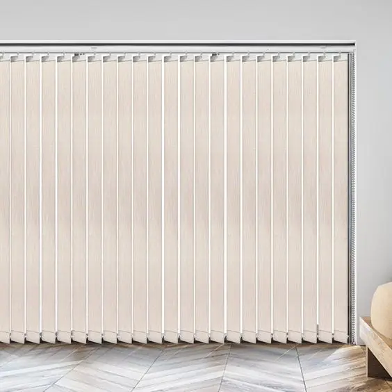 ZSTARR Supplier Pinhole Vertical Slats Fabric Electric Motorized Shades Vertical Blinds for Big French Window Sliding Door
