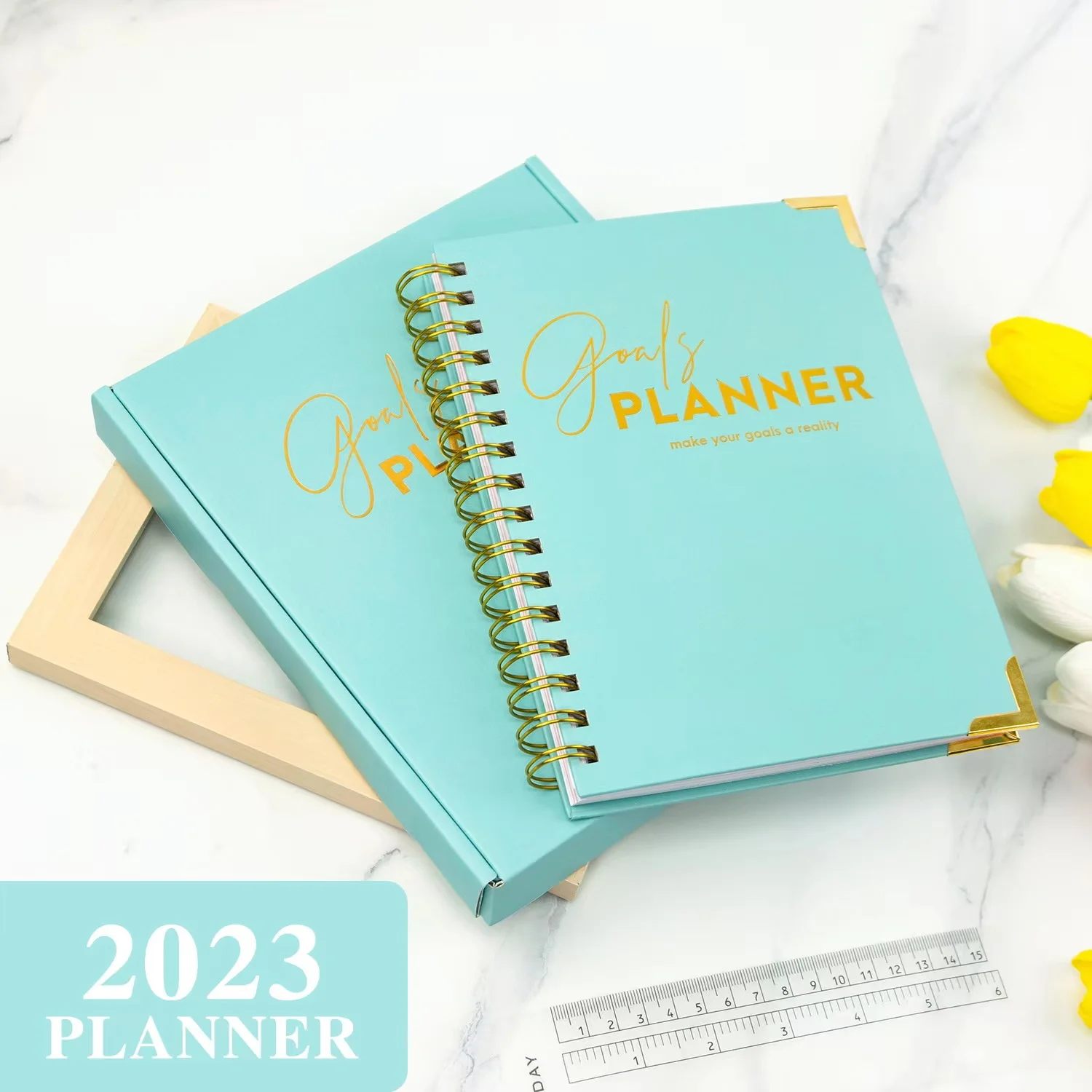 

Wholesale Custom Printing Personalized A5 Hardcover Spiral 22024 Yearly Weekly Daily Planners Organizer and Journal Notebooks