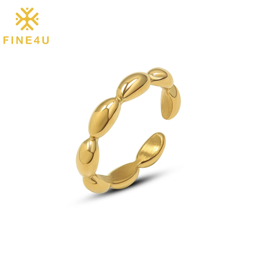 

New twisted stitching stainless steel gold plated open vintage women fashion jewelry rings