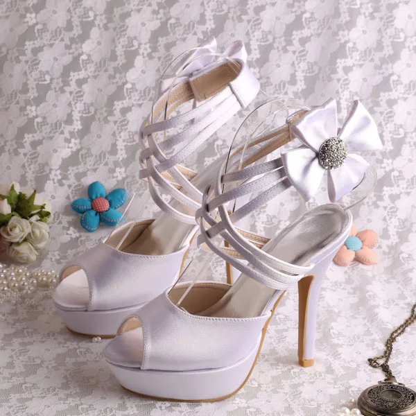 white high heels size 4