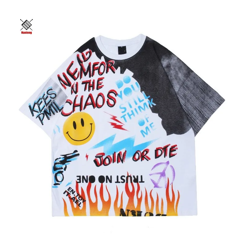 

Custom Logo Print Design Fashion Summer 3D Streetwear Sublimation Polyester Cotton Oversized Shirt Men