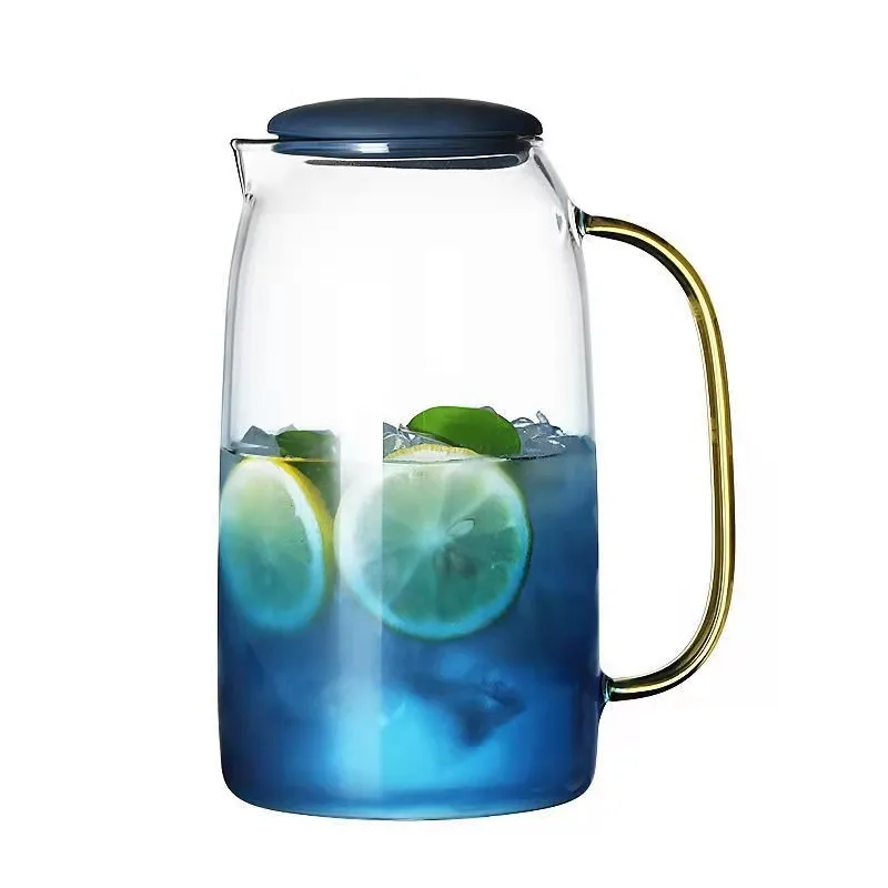 

Hot/Cold Water Jug, Juice and Iced Tea Beverage Carafe Glass Water Pitcher