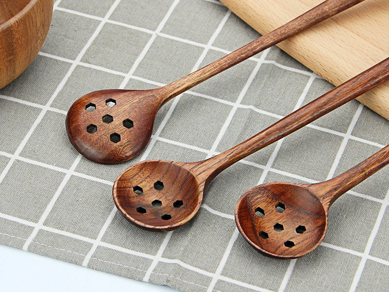 Best Selling Food Grade Long Handle Wooden Spoon Korea Style Wood