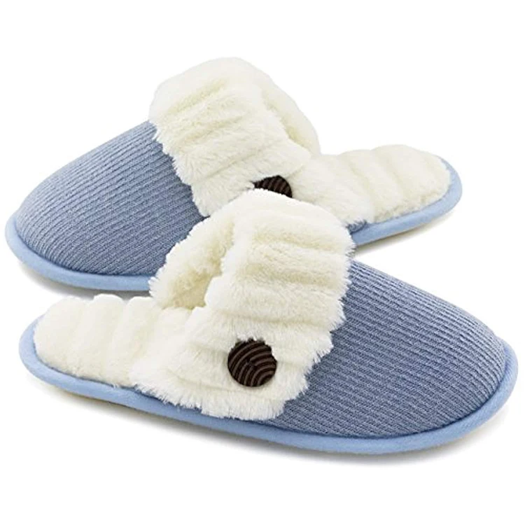 

Custom Soft Warm Cotton Furry Fur Indoor Outdoor Bedroom Women Shoe Knit Fashion Slippers
