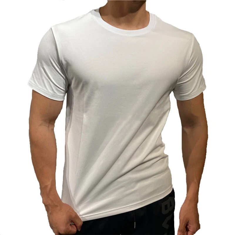 

Wholesale printer t-shirt fashion shirt men man blank for sublimation bulk shirts t coustomize t shirt, White