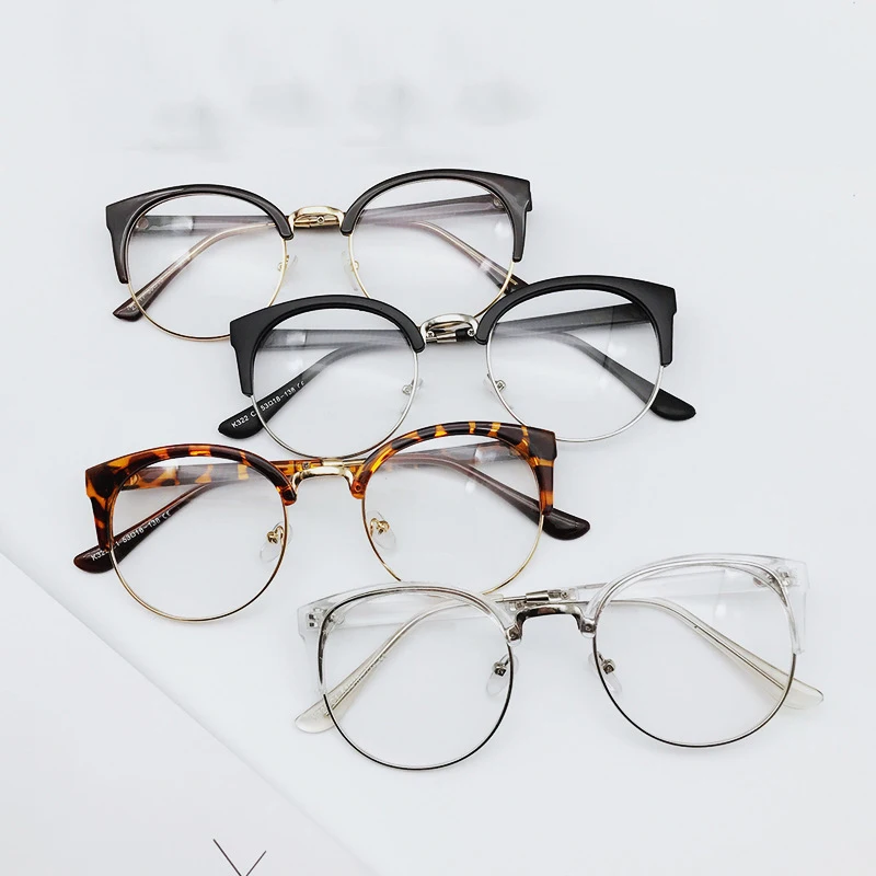 

PC Frame CP Metal Temple Spectacle Frames Blue Light Blocking Cat Eye Unisex Prescription Computer Gaming Glasses Frames