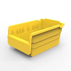 Image of Multipurpose stackable plastic bin storage for shelving and cabinet
