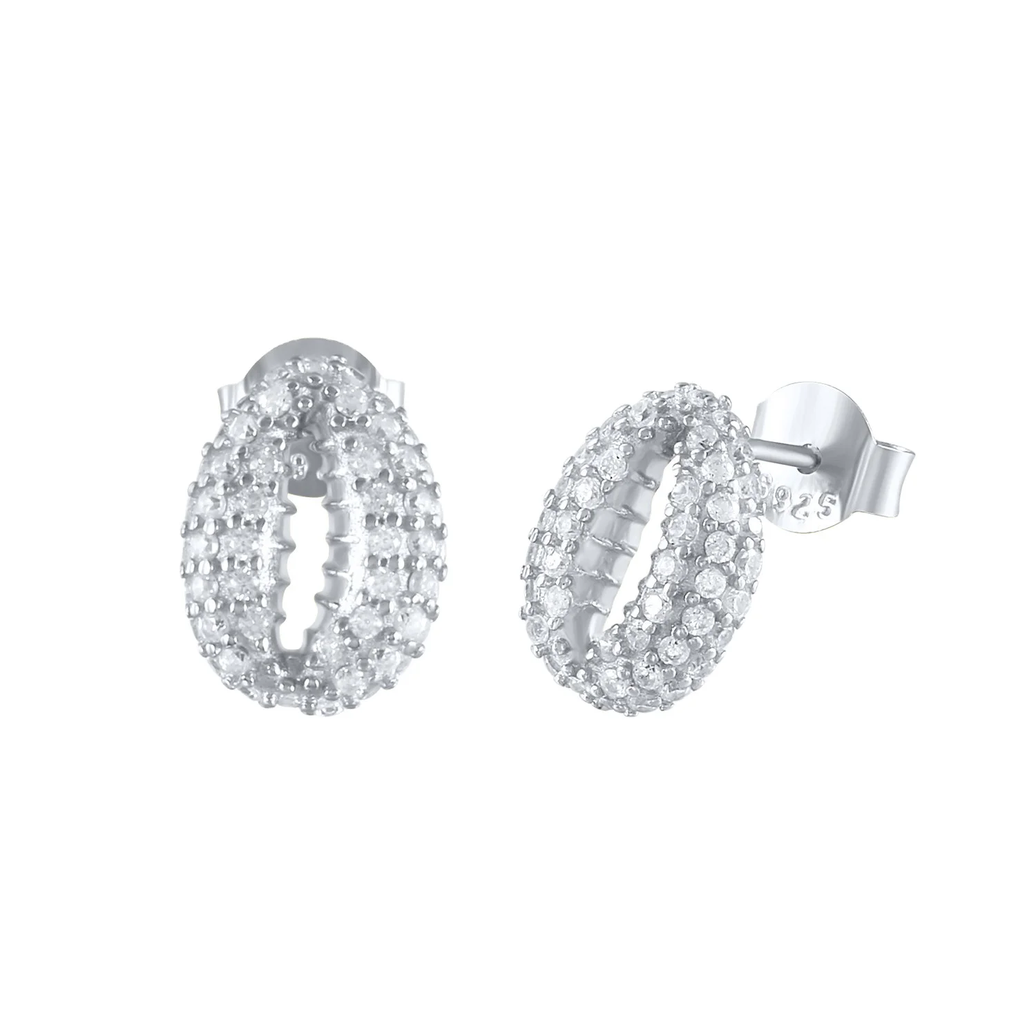

Qings Fashion Design Jewelry 925 Sterling Silver Shell Beach Stud Simple Earring for Women, Sliver