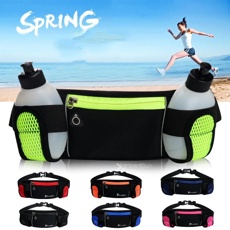 

New Neoprene Unisex Outdoor Sports Bottle Waist Bag Marathon Running Cell Phone Bag Mountaineering Waist Bag, Customized color