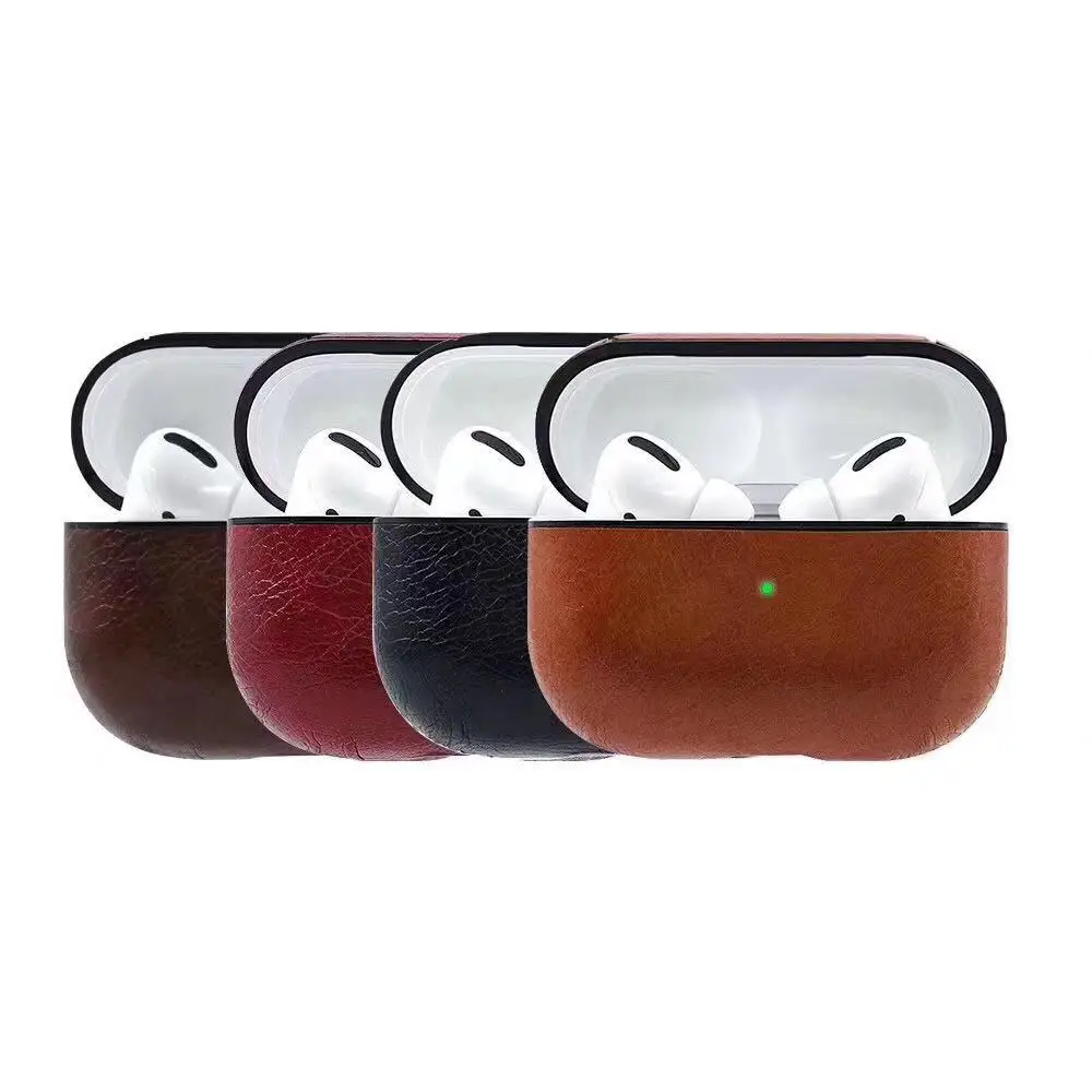 

High Quality PU Leather Case For Airpods Pro cover Luxury Leather Cover For Airpods 3 For Airpods Pro Case