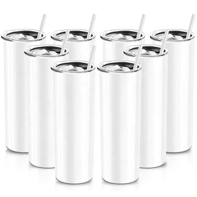 

Klooper Wholesale Stainless Steel 20 Ounce Straight Sublimation Skinny Tumbler, Customized color acceptable