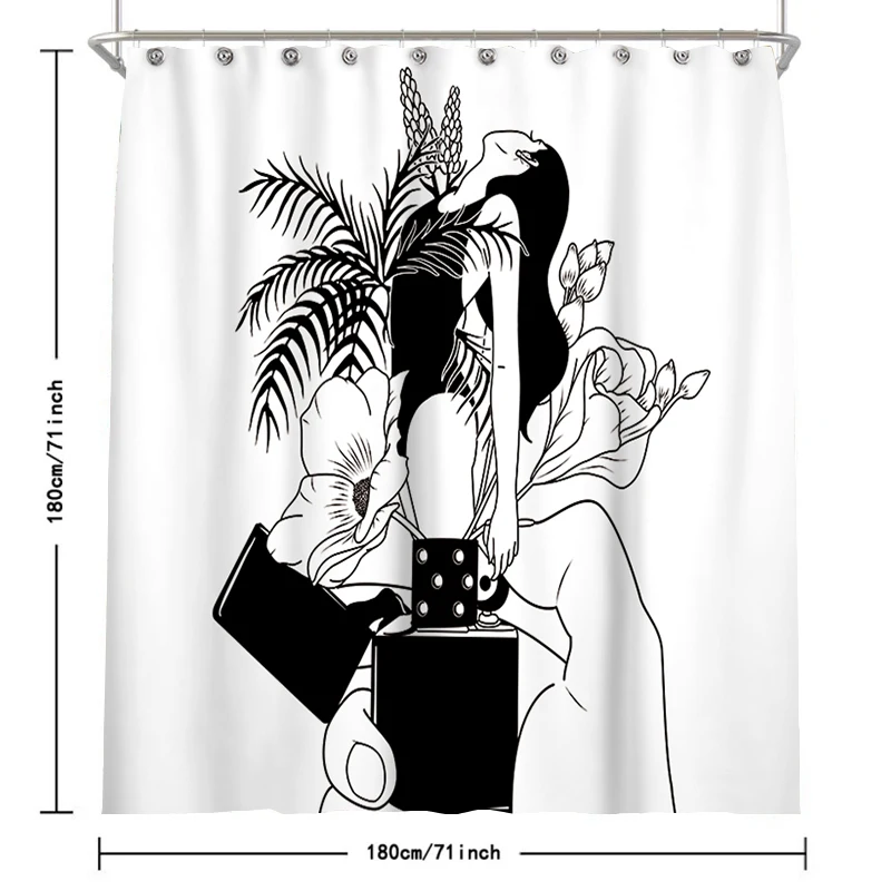 

2020 Popular 3d Sexy Bathroom Shower Curtain