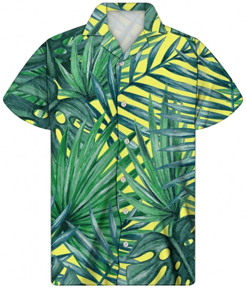 

Summer Beach Casual Aloha Hawaiian Shirts For Men Button Closure Short Sleeve Regular Fit Mens Floral Shirts Mornkid