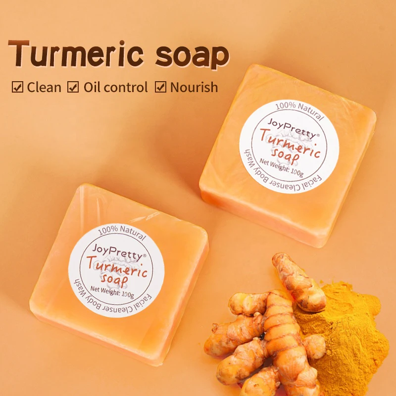 

Private Label Handmade Organic Acne Brightening Whitening Natural Turmeric Ginger Herbal Face Bar Soap For Skin Whitening, Yellow/customized