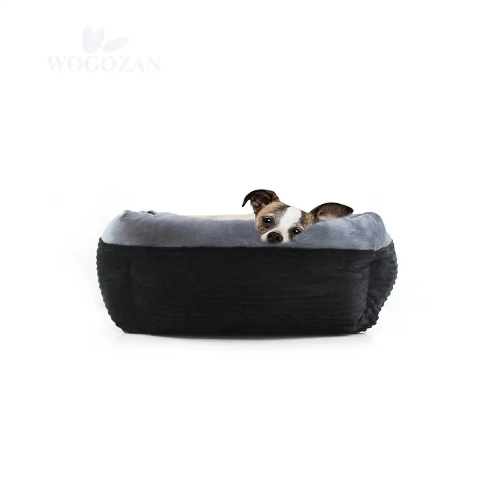 

Newest Plush Dog Kennel Corduroy Kitten Luxury House Washable Sleeping Soft Comfortable Cama Para Perros Pet Cat Bed, Red,navy