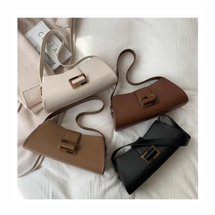 

High-quality Leather Vintage Armpit bag Winter New Square Amber Lock Women Designer Handbag Luxury brand Shoulder Messenger Bags