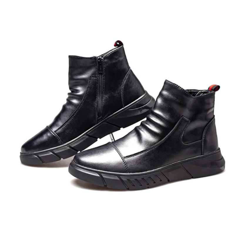 

Waterproof safety work boots men work shoes construction safety boots, Black