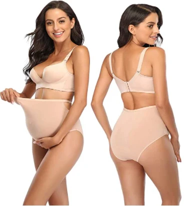

High waist Maternity Panties Over Bump Pregnancy Underwear Panties Adjustable Briefs Pregnant Women Dropshipping, Pink/purple/nude/fuchsia